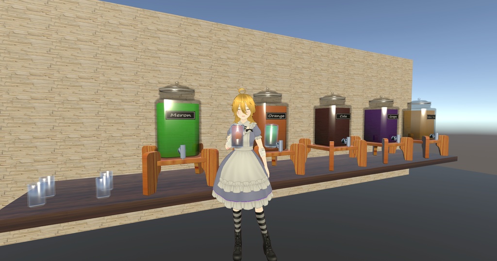 【cluster用】注げる!飲める ドリンクバー【Unity】