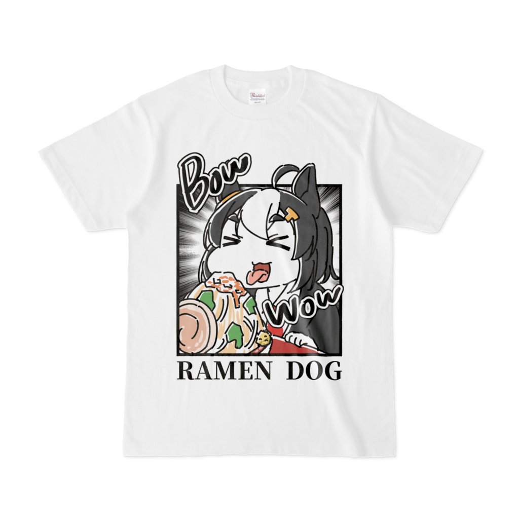 ラーメン主義の犬Tシャツ