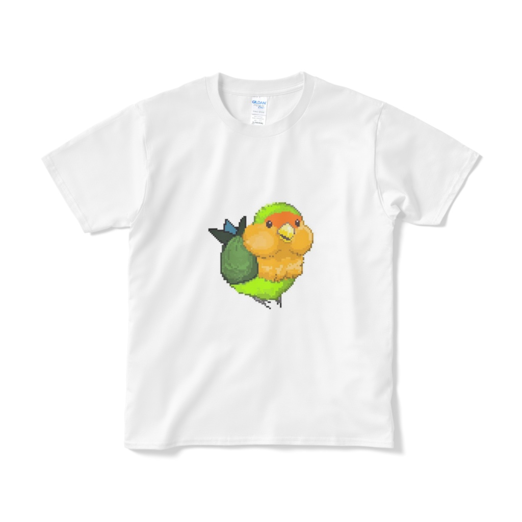 ドット絵風コザクラインコTシャツ