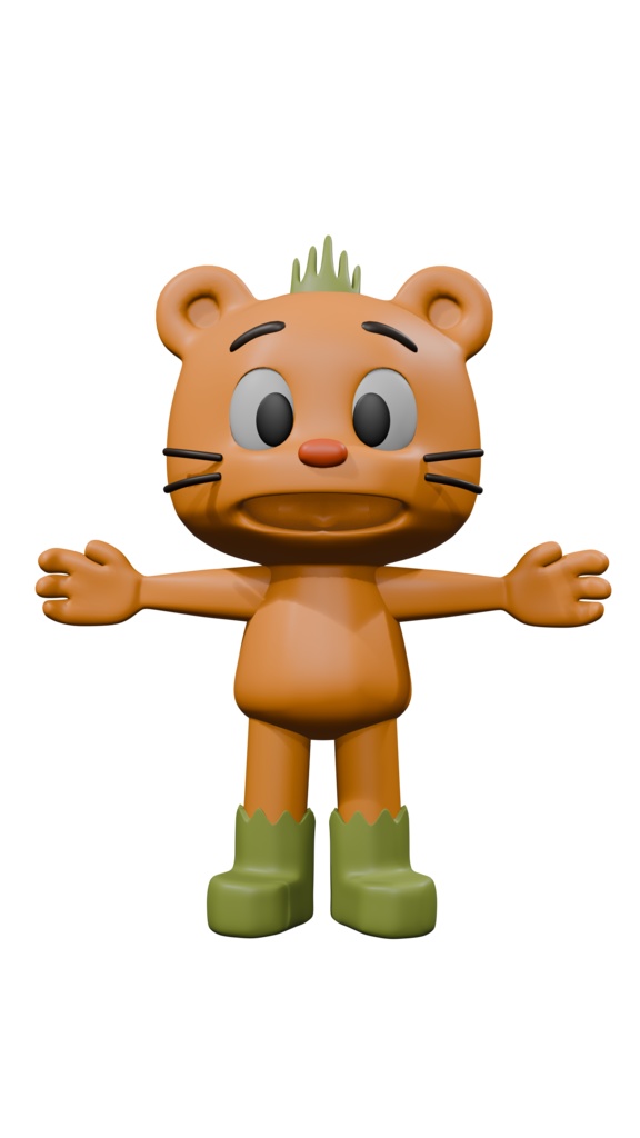 キャロットタイガー – 3D Tポーズマスコット