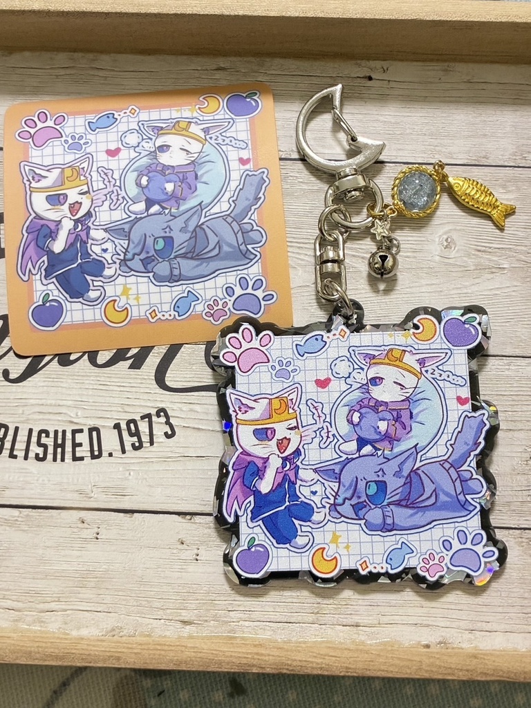 3メア猫🐱アクキー(ランダムﾁｬｰﾑ付き)