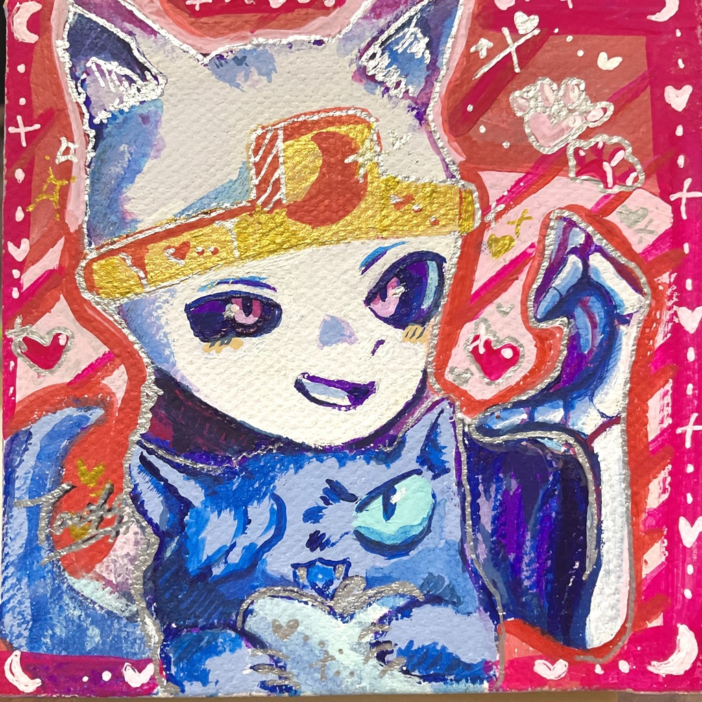 DSメア🐱ミニキャンバス　　（イーゼル付き）