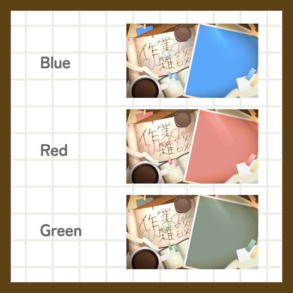 作業雑談サムネイル素材