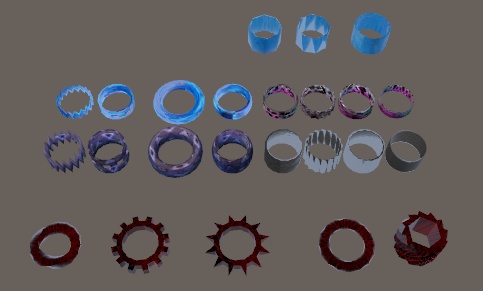 【3Dアクセサリー】指輪・腕輪 25種