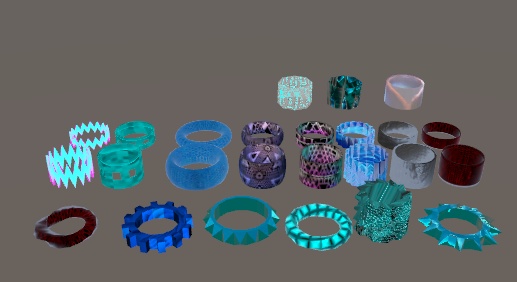 【3Dアクセサリー】指輪・腕輪 25種