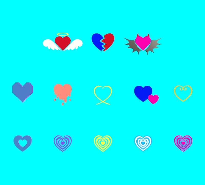 【3Dアクセサリー】ハートのアクセサリー