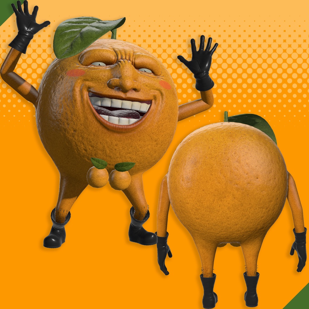 みかん星人【オリジナル3Dモデル】