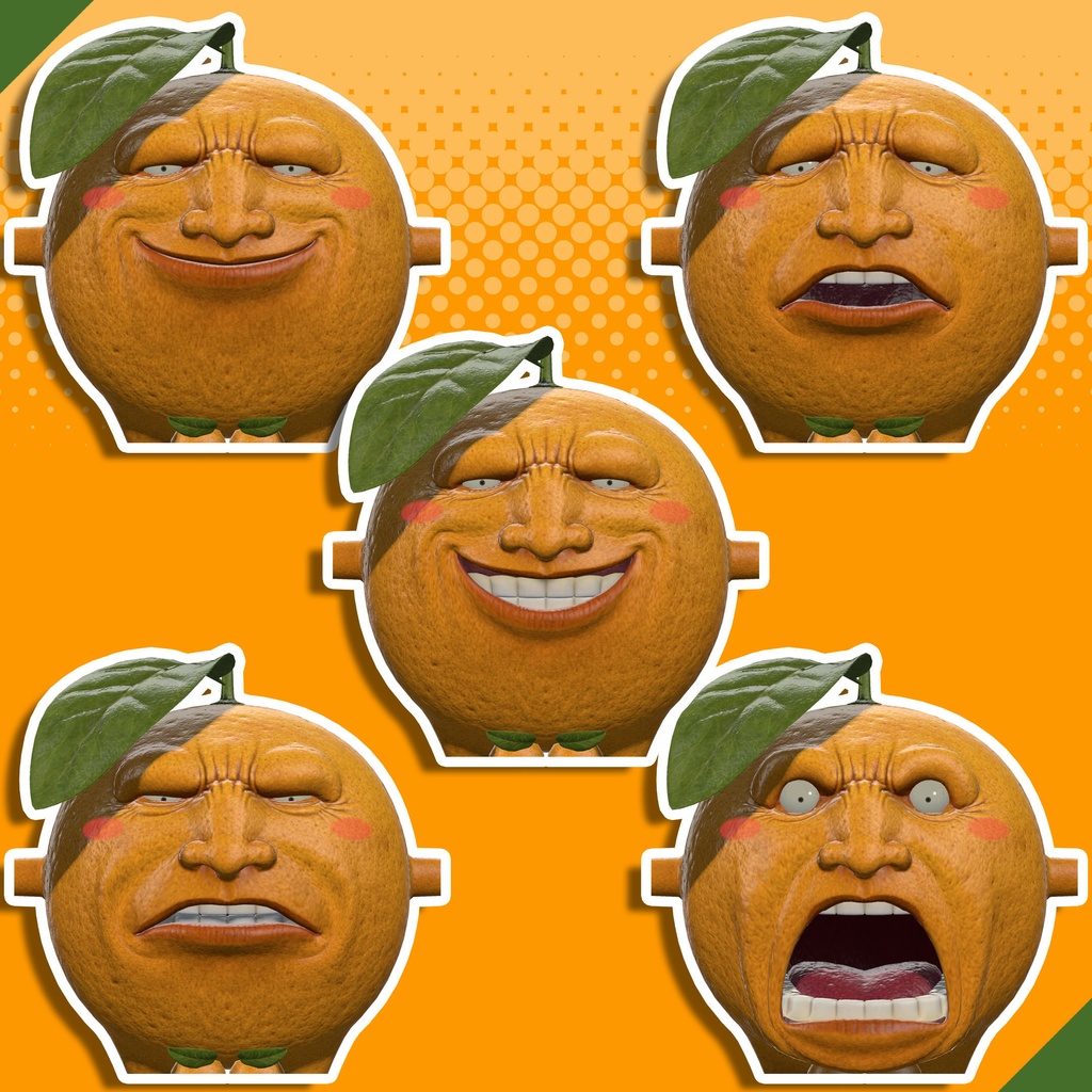 みかん星人【オリジナル3Dモデル】