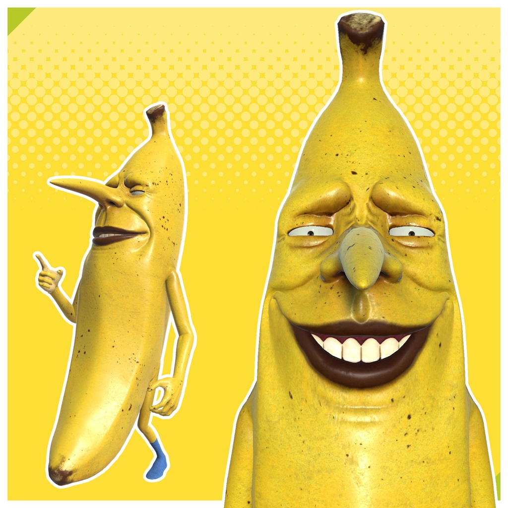 バナナ星人【オリジナル3Dモデル】