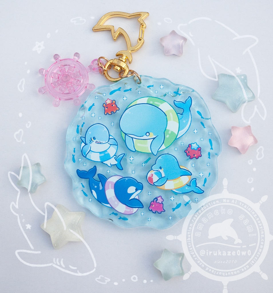 水面アクリルキーホルダー①