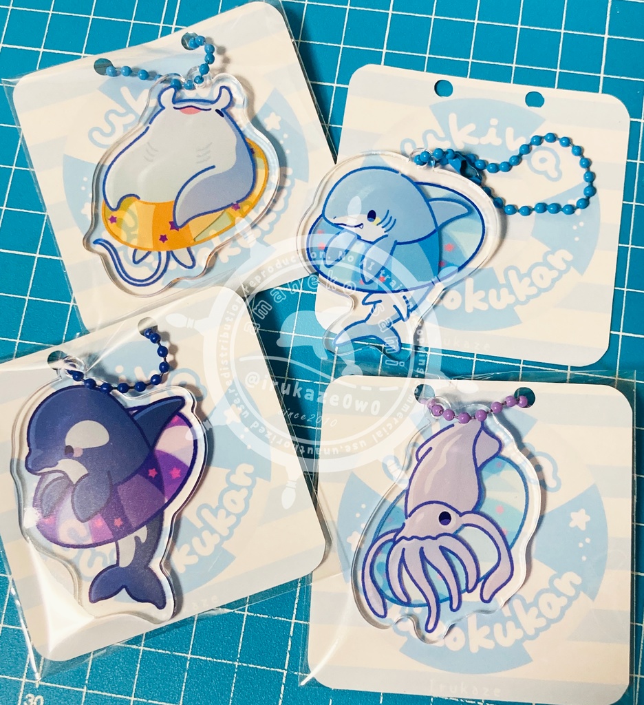 うきわアクリルキーホルダー