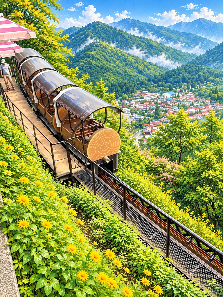 山あいを走るトロッコ｜A Scenic Trolley Ride
