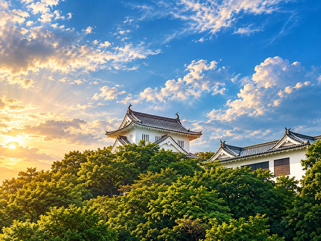 緑の森に佇む淡路城｜Awaji Castle
