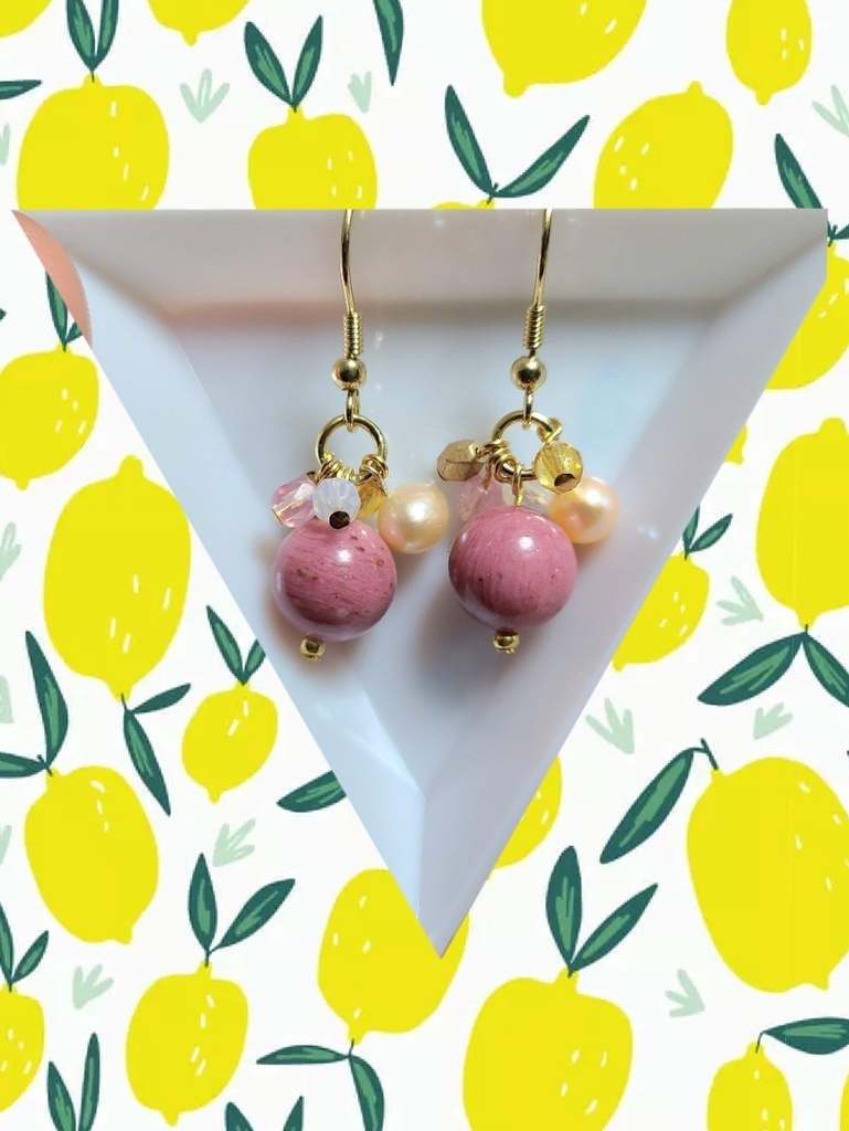 天然石ピアス：マオー