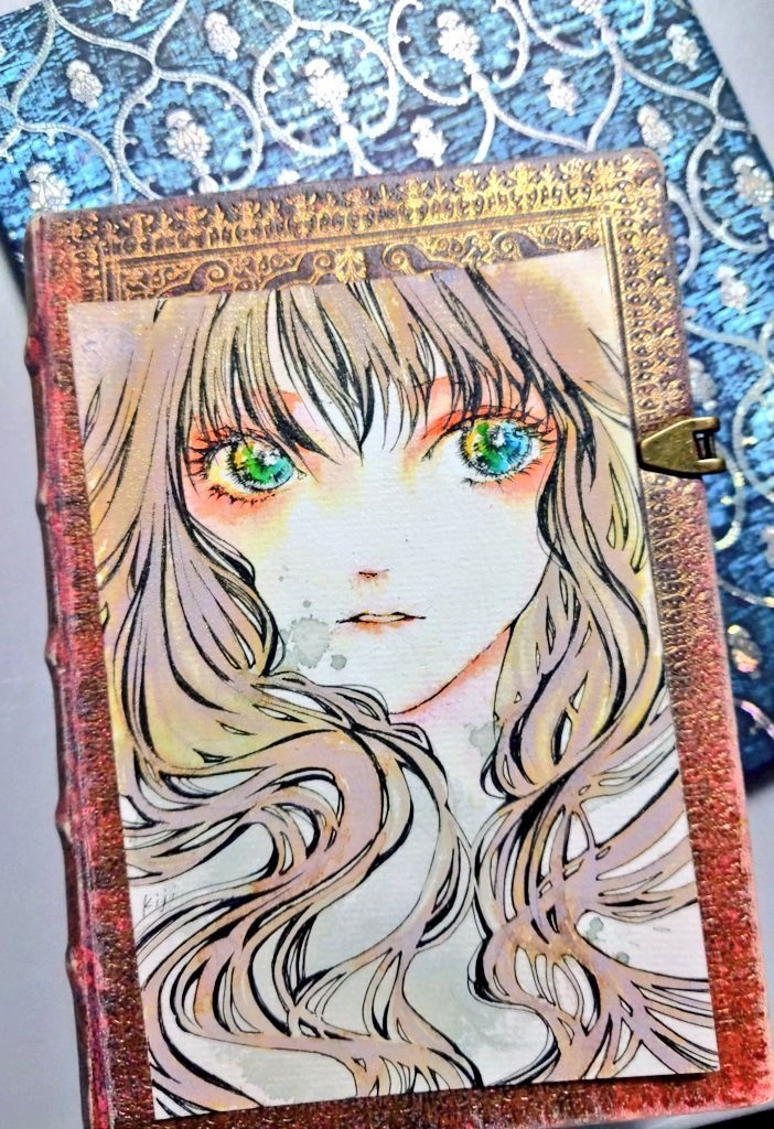 インクイラスト原画（葉書サイズ）