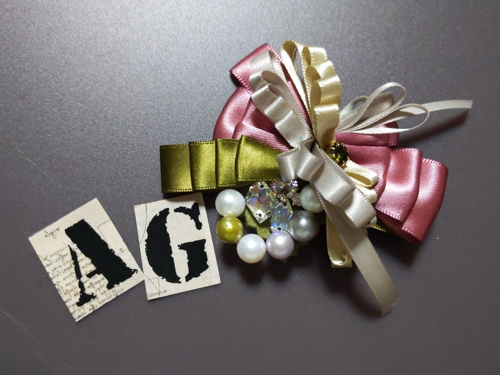 リボンコサージュ・リボンブックマーカー・ペンレスト