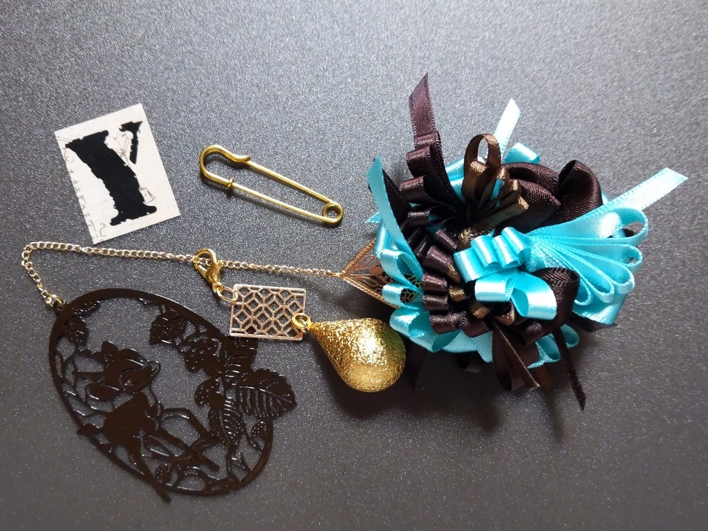 リボンコサージュ・リボンブックマーカー・ペンレスト