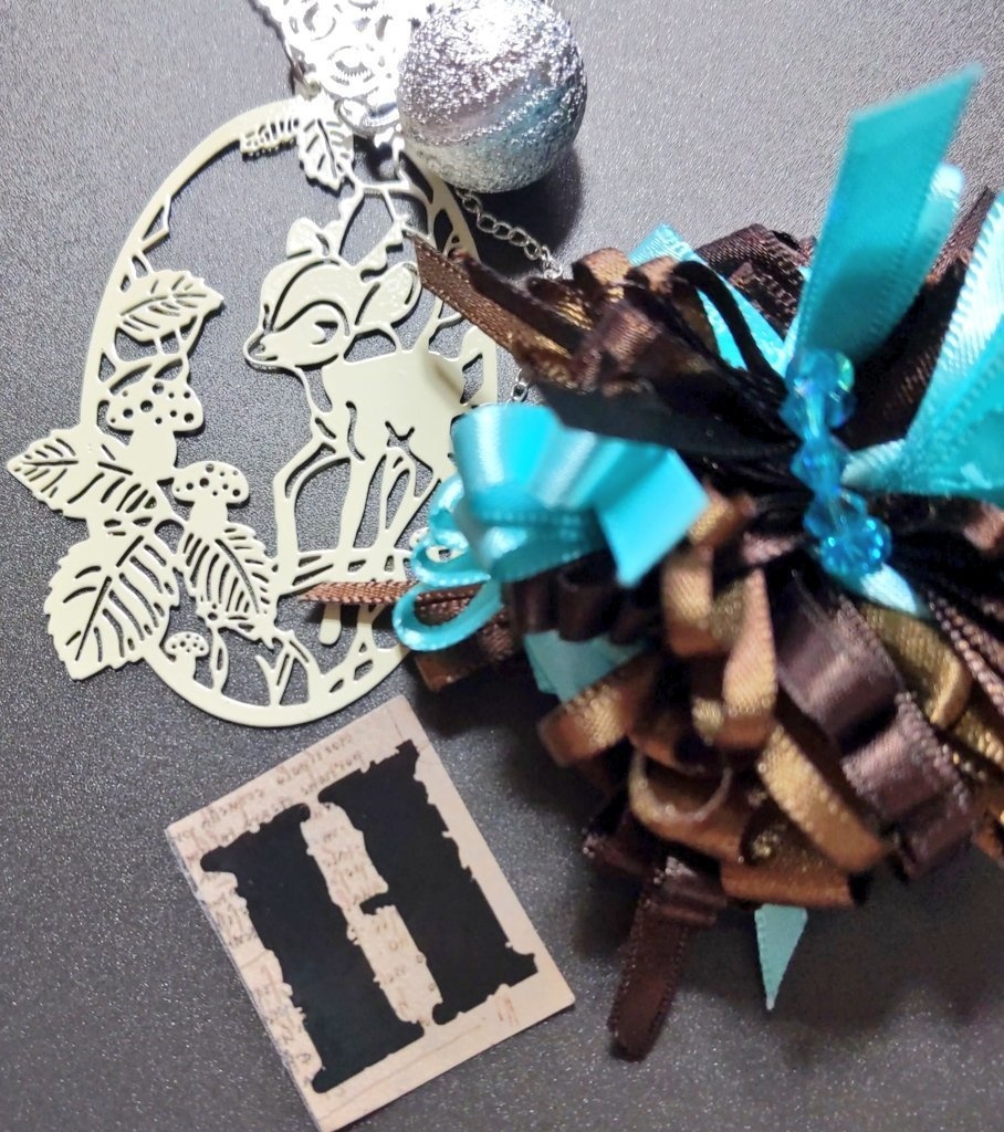 リボンコサージュ兼ペンレスト(基本インクで染めれます)6月7月8月9月新作