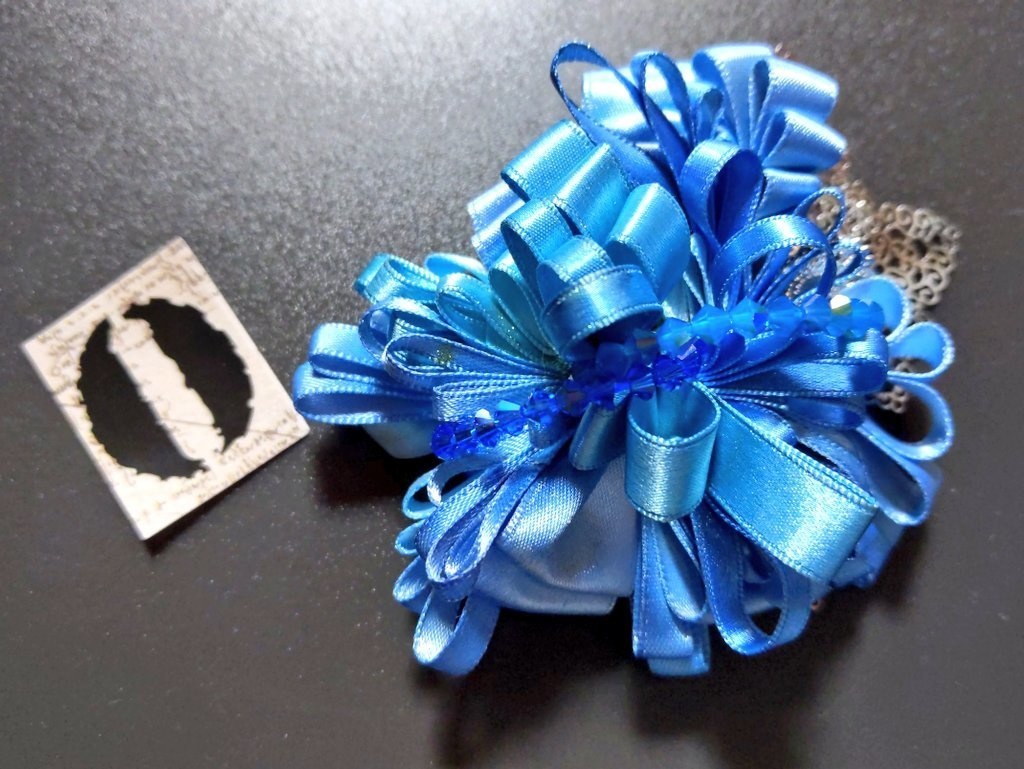 リボンコサージュ兼ペンレスト(基本インクで染めれます)6月7月8月9月新作