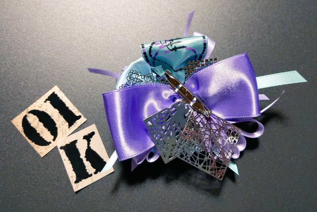 リボンコサージュ兼ペンレスト(基本インクで染めれます)6月7月8月9月新作