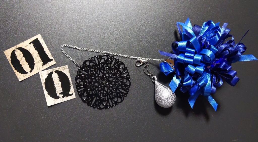 リボンコサージュ兼ペンレスト(基本インクで染めれます)6月7月8月9月新作