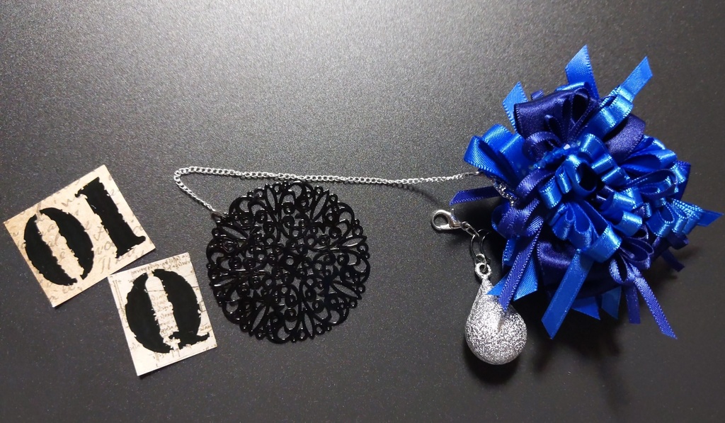 リボンコサージュ兼ペンレスト(基本インクで染めれます)6月7月8月9月新作