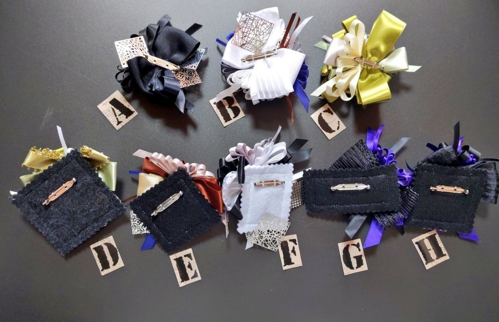 シックカラー❥リボンコサージュ兼ペンレスト