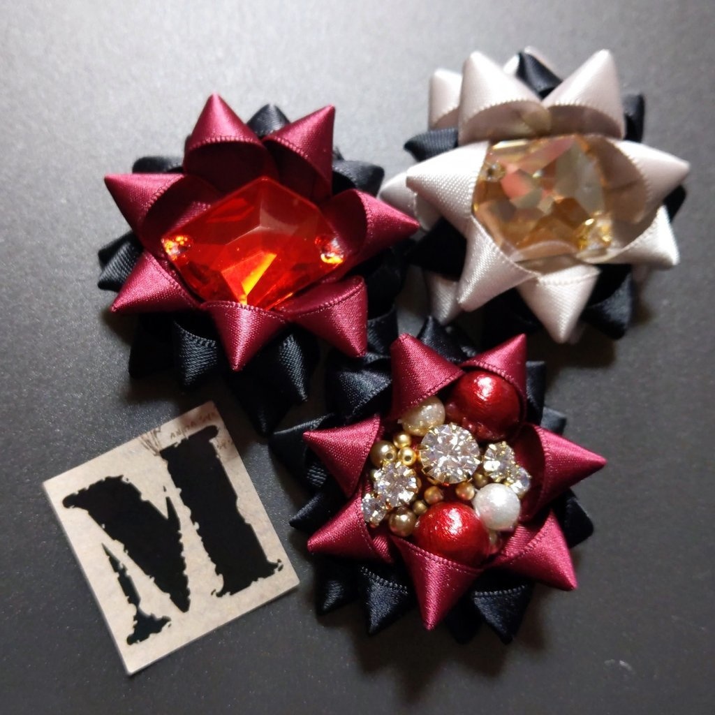 シックカラー❥リボンコサージュ兼ペンレスト