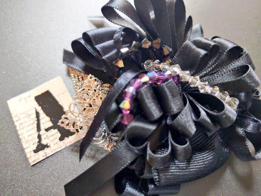 シックカラー❥リボンコサージュ兼ペンレスト