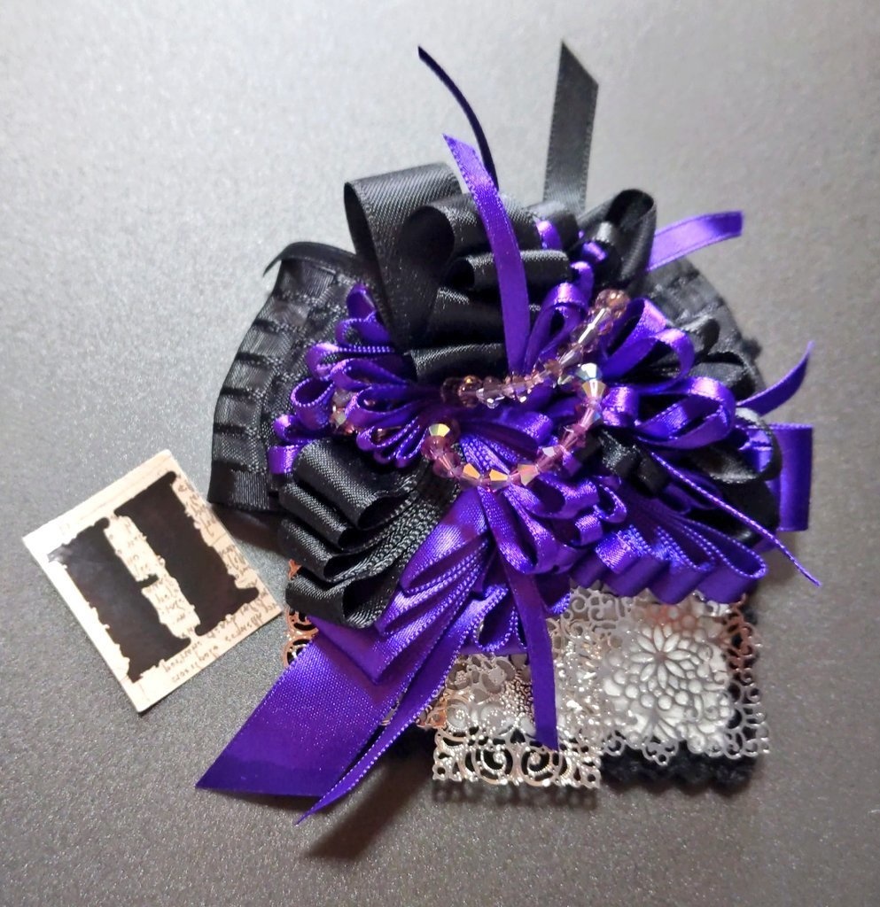 シックカラー❥リボンコサージュ兼ペンレスト