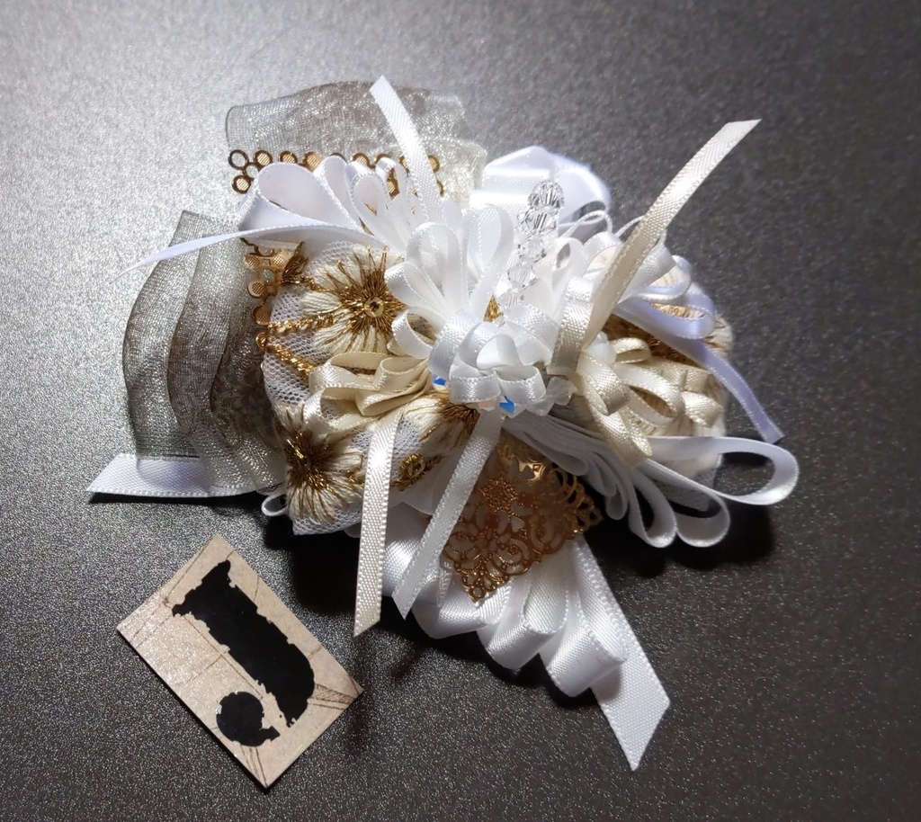 シックカラー❥リボンコサージュ兼ペンレスト