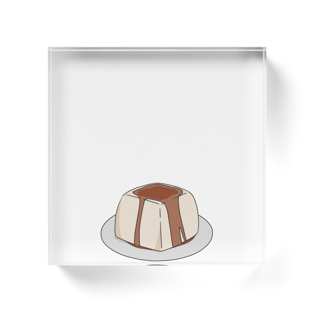 絹ごし豆腐 アクリルクリアブロック