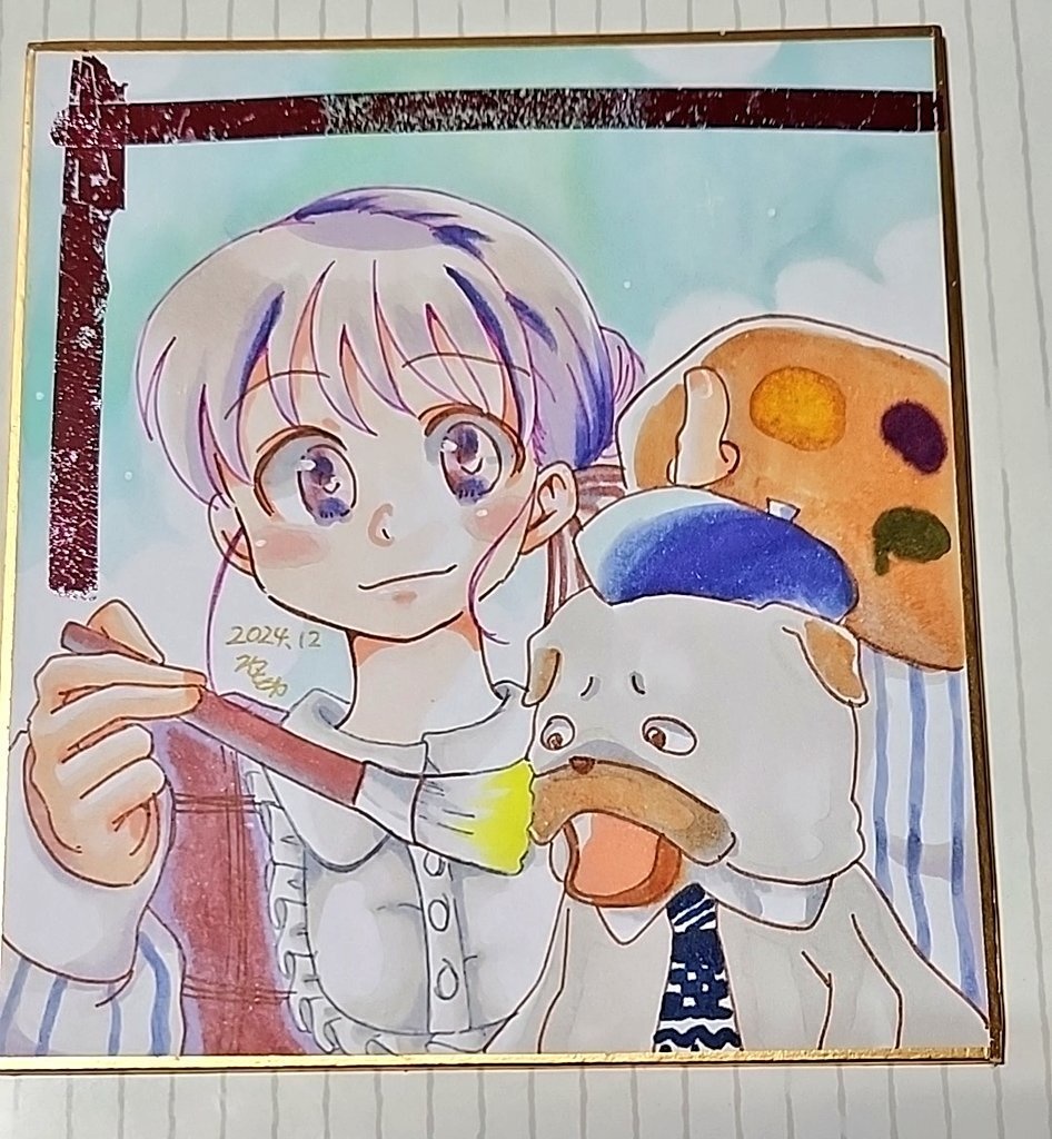 創作イラスト②（色紙）