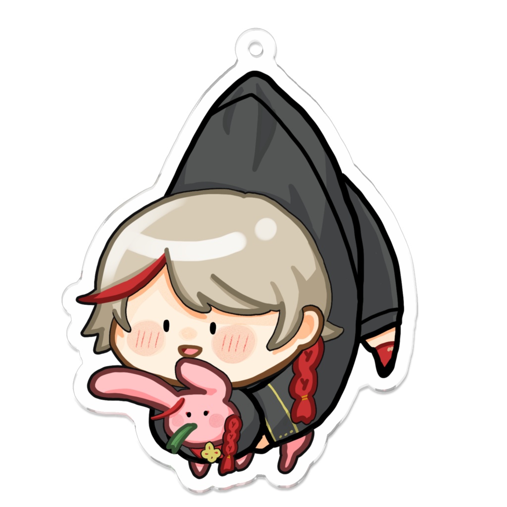 ぶらさがりおにくアクキー(むちちver) 70mm×70mm
