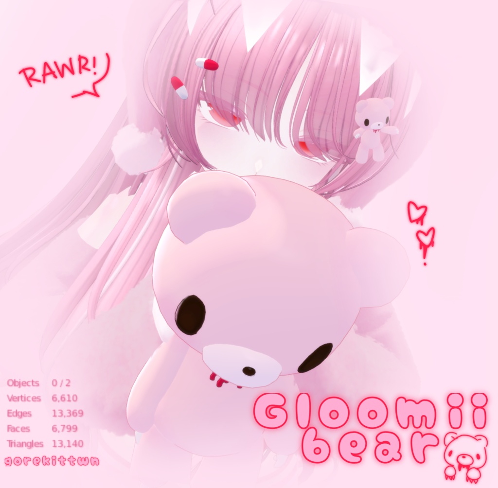 gloomii bear plush ! (FREE)