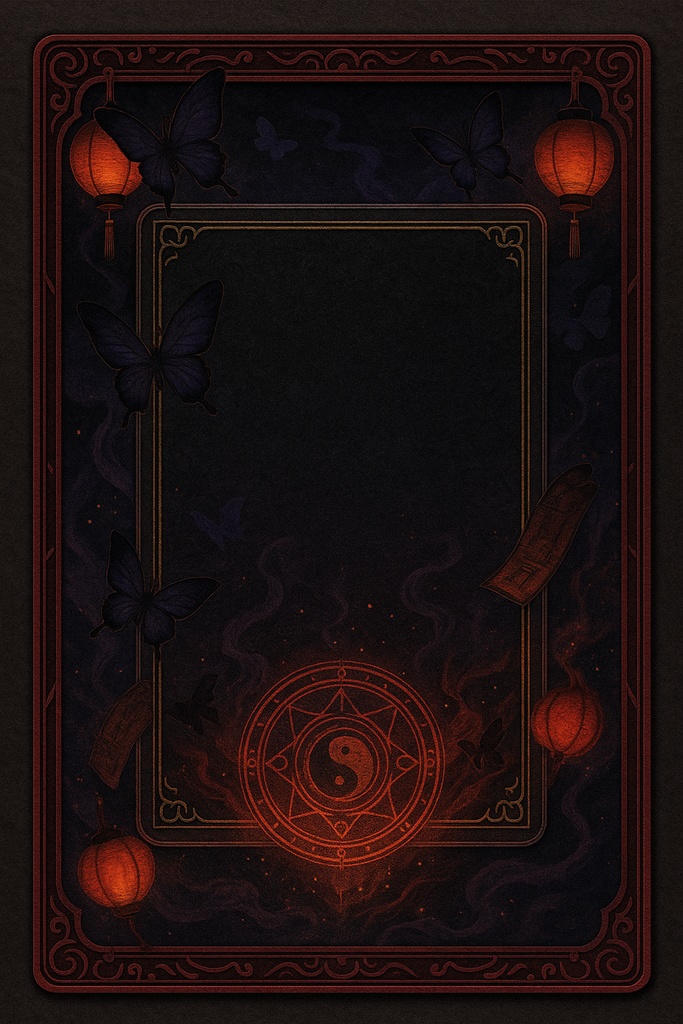 和幻想 背景素材&TCG素材パック ─ 闇と和が織りなす背景、幻想フレーム