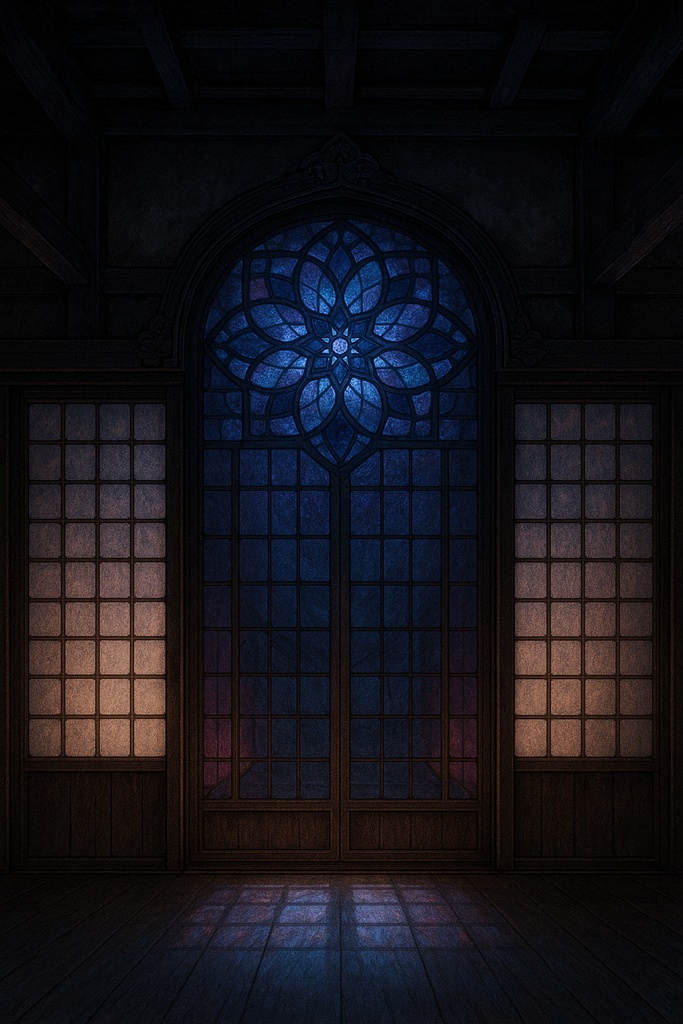 和幻想 背景素材&TCG素材パック ─ 闇と和が織りなす背景、幻想フレーム