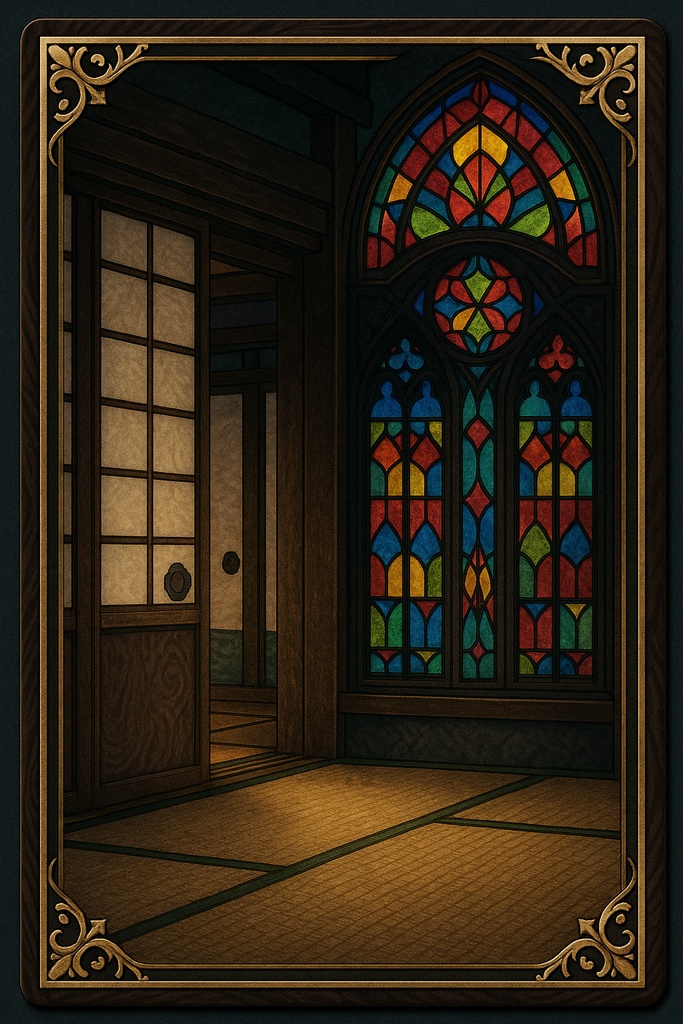 和幻想 背景素材&TCG素材パック ─ 闇と和が織りなす背景、幻想フレーム