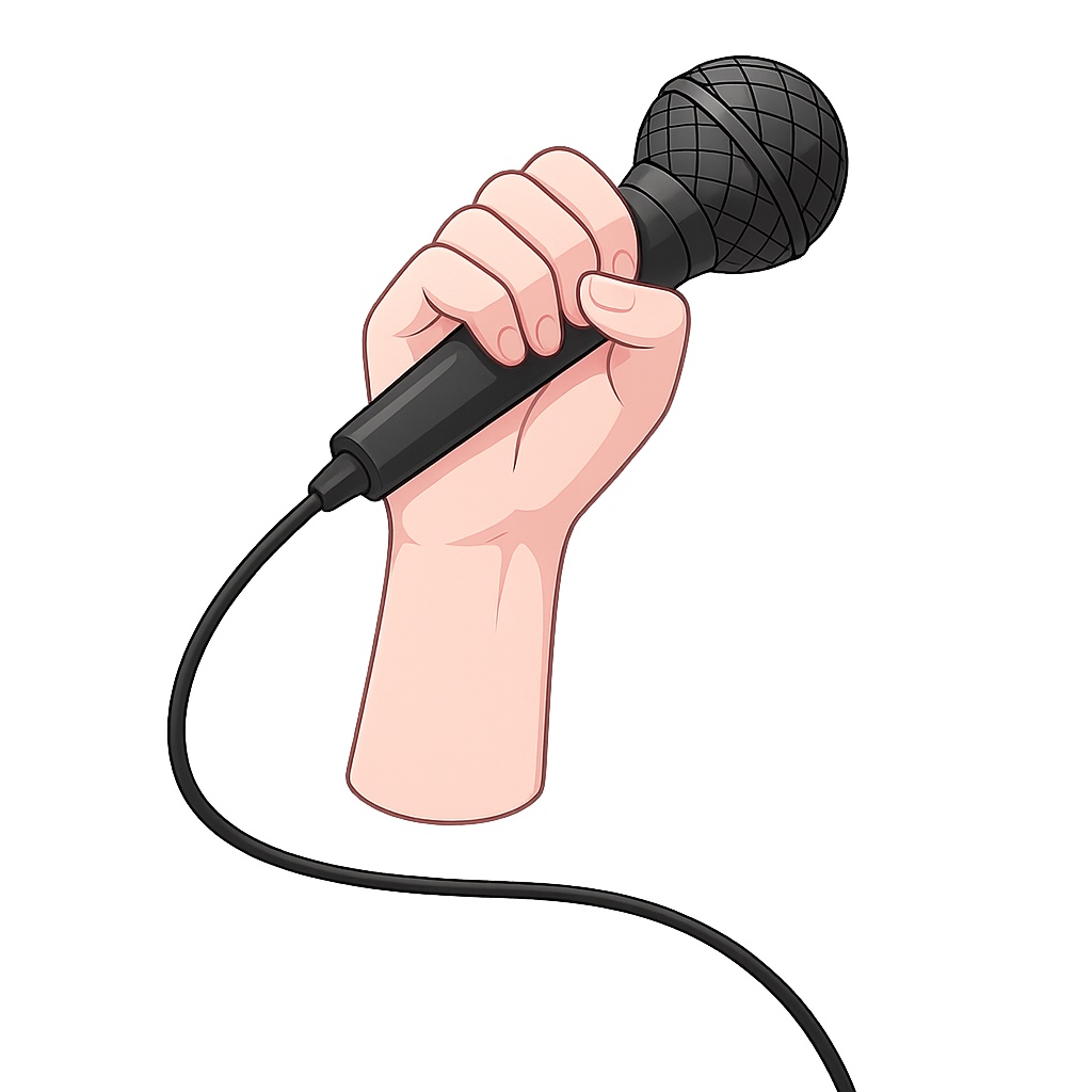 歌ってみた用マイク素材セット|VTuber/配信者向け〈透過PNG・8色・左右/男女手〉