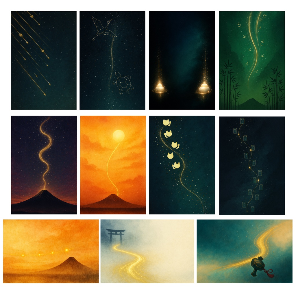 【全65パターン/大特価】和テイスト&正月仕様おしゃれ背景 豪華&ご利益背景素材