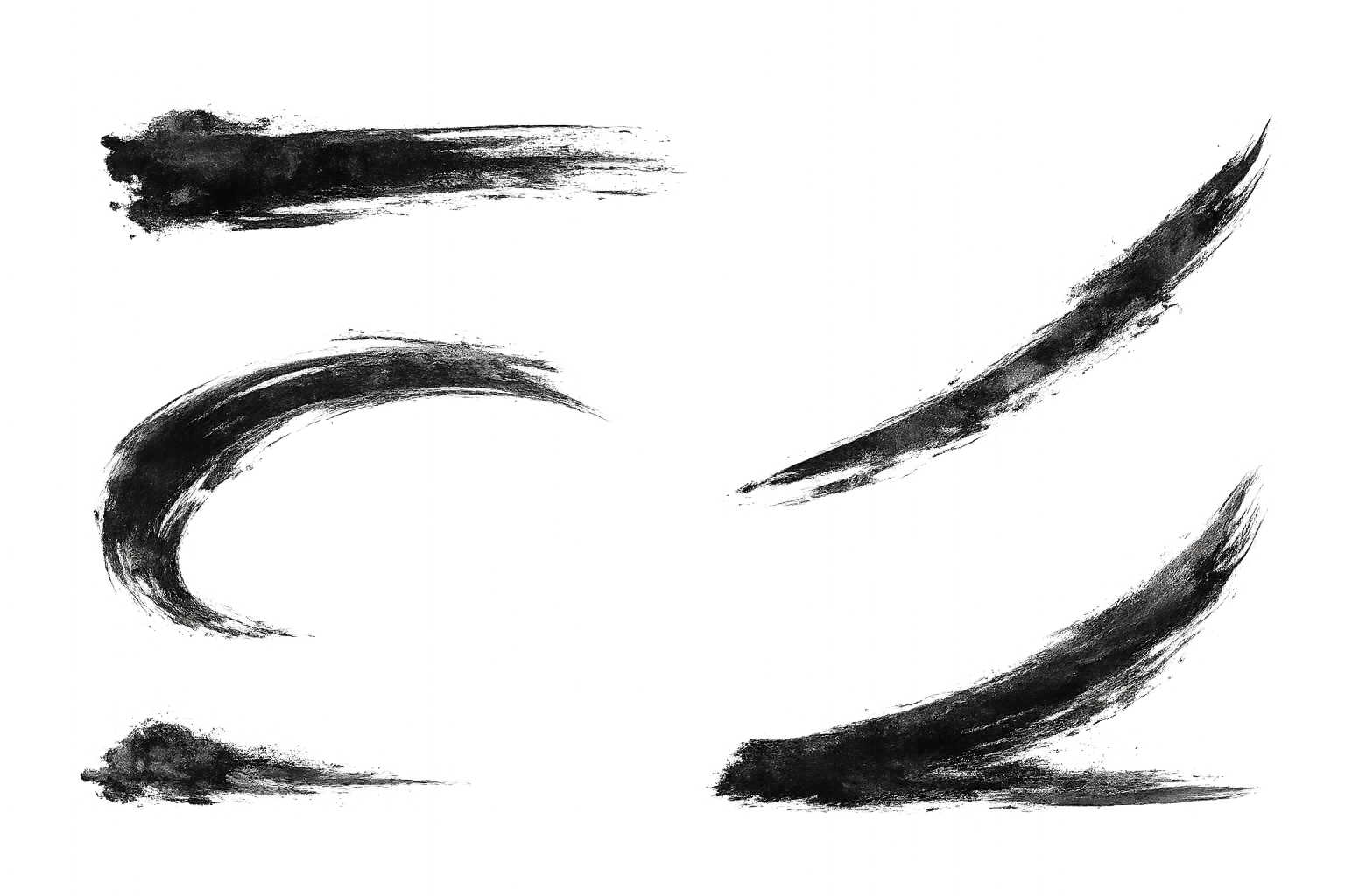 【墨絵筆ストローク】商用OK|墨筆ストローク素材集(Sumi Ink Brush Strokes Pack) - 想影工房【OMOKAGE ...