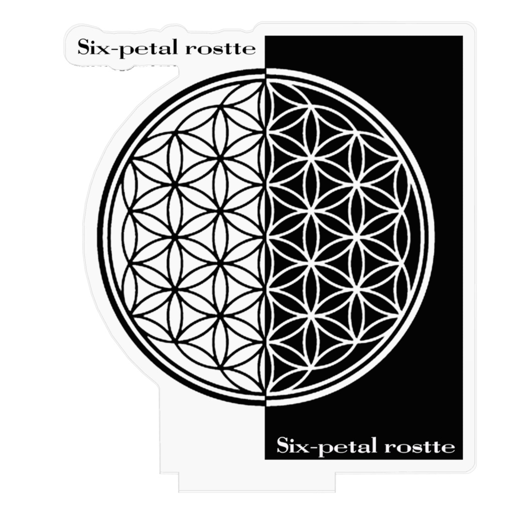 古代神聖幾何学図 flower of life アクリルフィギュア