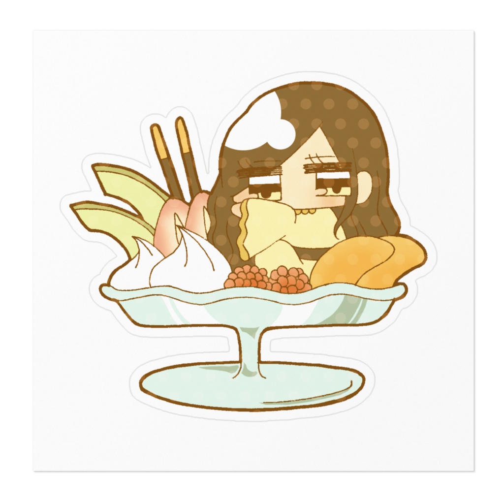 【だらがーる】ぷりん・だ・ら・もーどステッカー