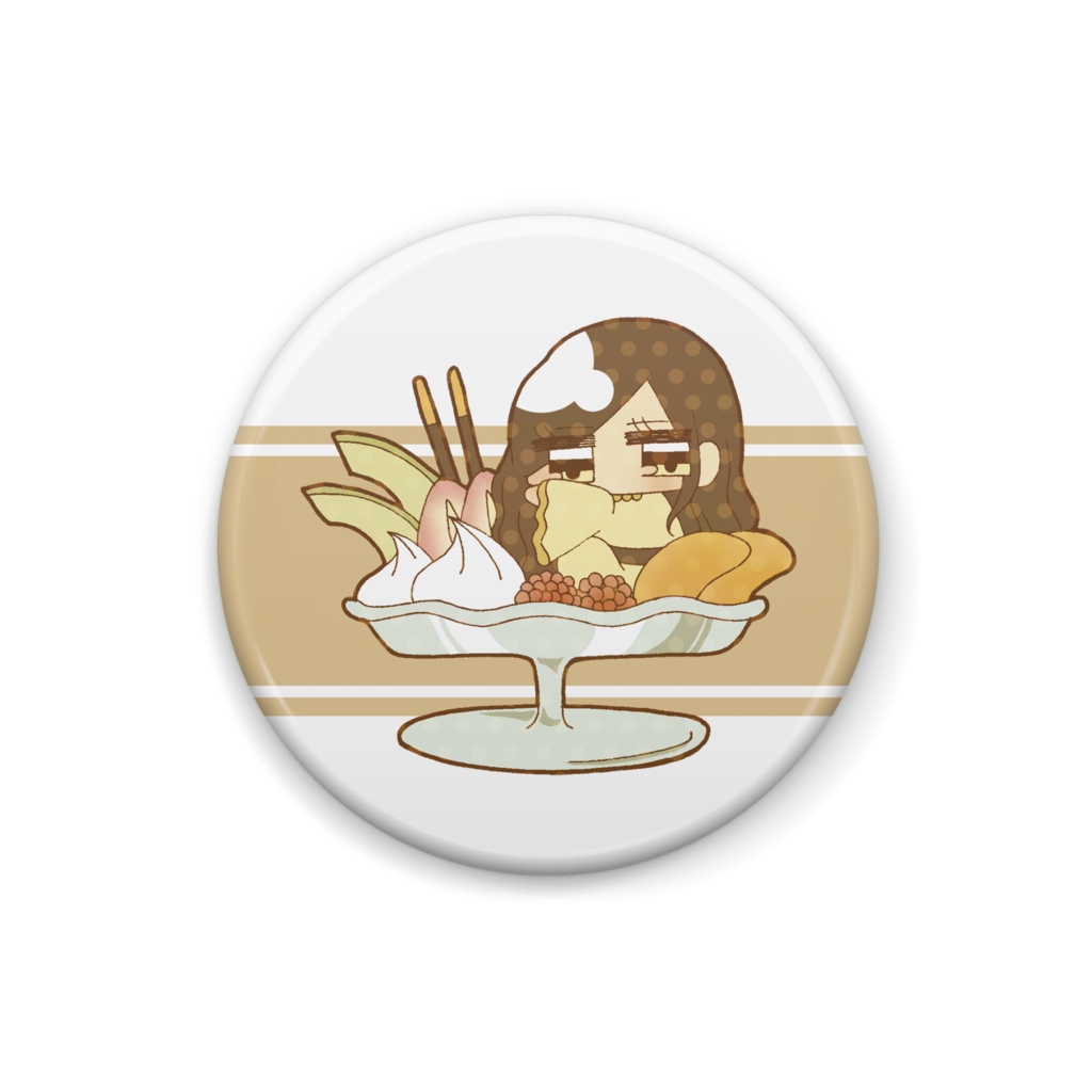 【だらがーる】ぷりん・だ・ら・もーど缶バッジ