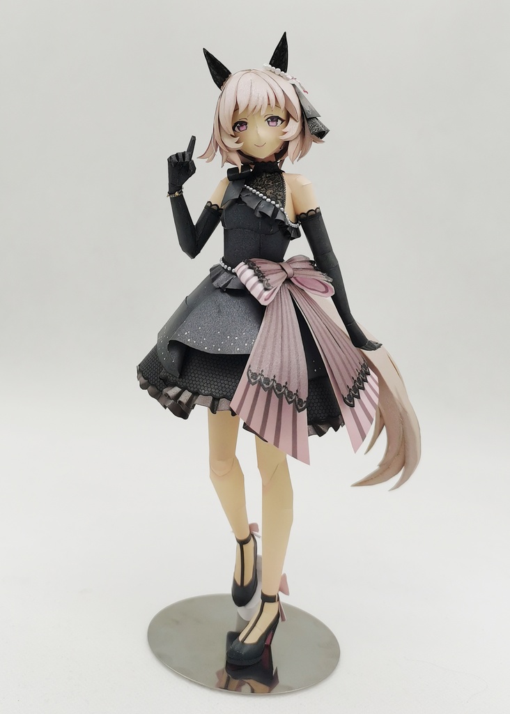 ウマ娘 カレンチャン 【朔月のマ・シェリ】 ペーパークラフトpapercraft