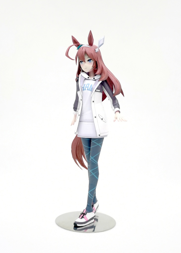 ウマ娘 ミホノブルボン 【私服】 ペーパークラフト papercraft