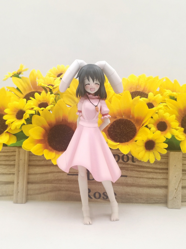 東方Project 因幡てゐ ペーパークラフト papercraft