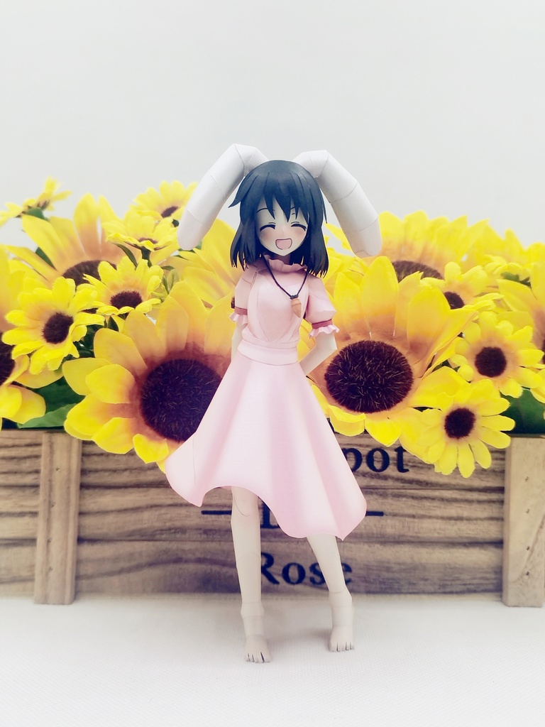 東方Project 因幡てゐ ペーパークラフト papercraft