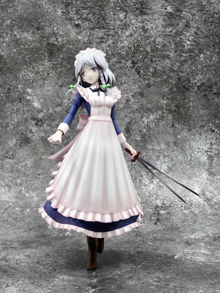 東方Project 十六夜咲夜 ペーパークラフト papercraft