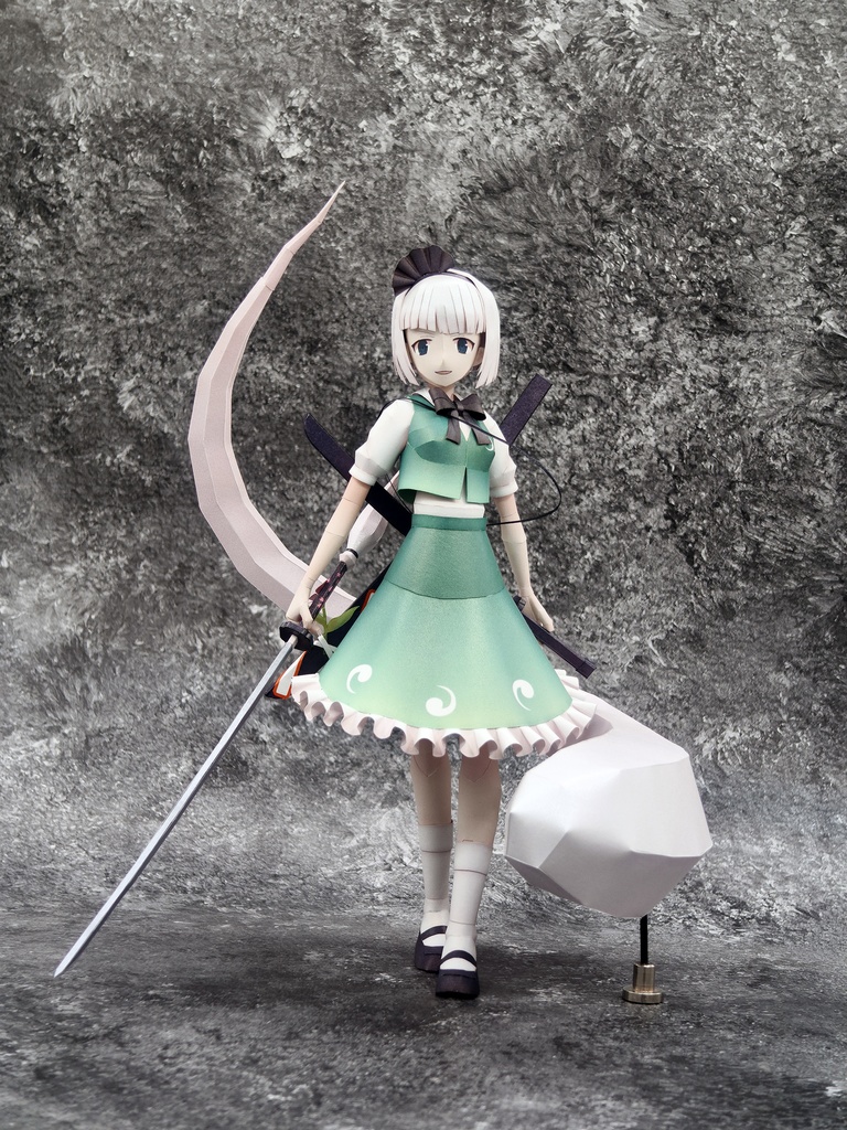 東方Project 魂魄妖夢 ペーパークラフト papercraft